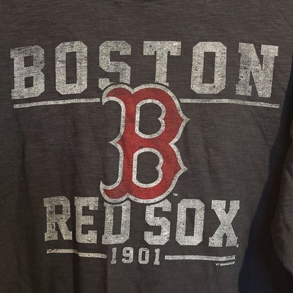 ‘47 Boston Red Socks men's gray long sleeve graphic t-shirt size medium - Picture 3 of 8
